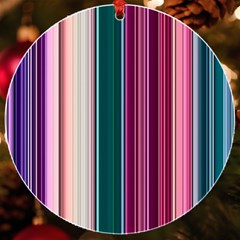 Vertical Line Color Lines Texture Uv Print Acrylic Ornament Round by Pakjumat