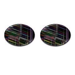 False Prismatic Black Background Cufflinks (oval) by Pakjumat