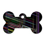 False Prismatic Black Background Dog Tag Bone (One Side) Front