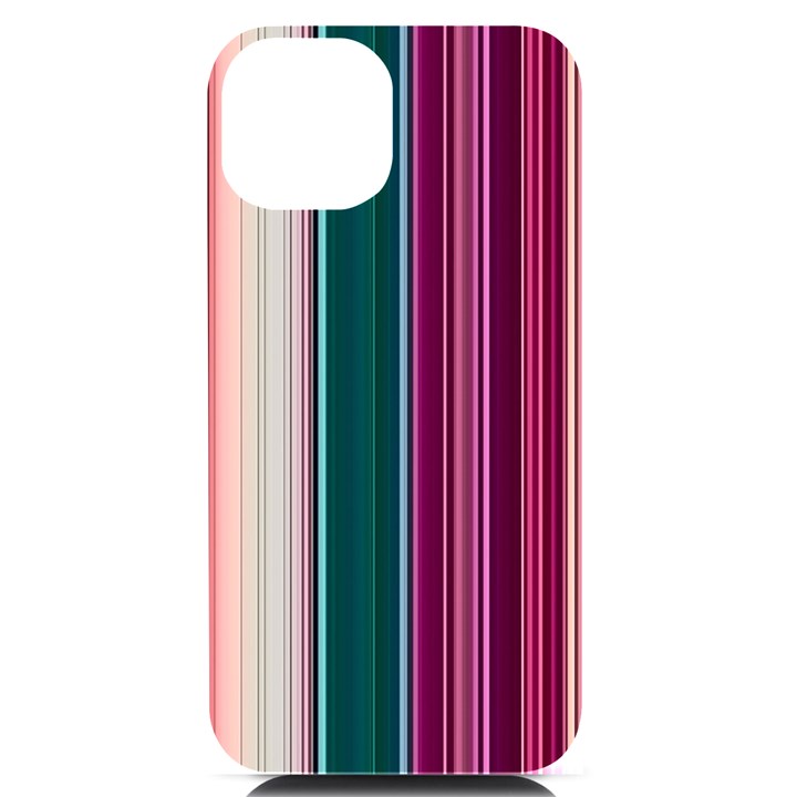 Vertical Line Color Lines Texture iPhone 14 Black UV Print Case