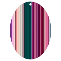 Vertical Line Color Lines Texture Uv Print Acrylic Ornament Oval by Pakjumat