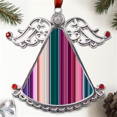 Vertical Line Color Lines Texture Metal Angel With Crystal Ornament by Pakjumat