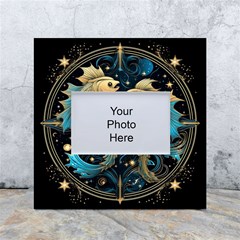 Fish Star Sign White Box Photo Frame 4  X 6  by Pakjumat