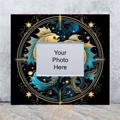 Fish Star Sign White Wall Photo Frame 5  X 7  by Pakjumat