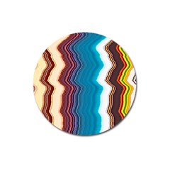 Line Vertical Lines Color Lines Magnet 3  (round) by Pakjumat