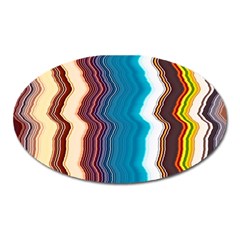 Line Vertical Lines Color Lines Oval Magnet by Pakjumat