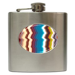 Line Vertical Lines Color Lines Hip Flask (6 Oz) by Pakjumat