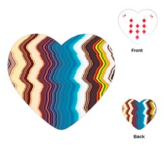 Line Vertical Lines Color Lines Playing Cards Single Design (heart) by Pakjumat