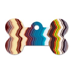 Line Vertical Lines Color Lines Dog Tag Bone (two Sides) by Pakjumat