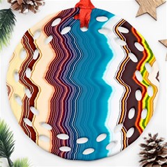 Line Vertical Lines Color Lines Ornament (round Filigree)