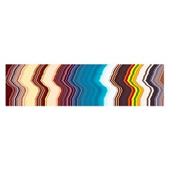 Line Vertical Lines Color Lines Oblong Satin Scarf (16  X 60 ) by Pakjumat