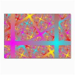 Geometric Abstract Colorful Postcard 4 x 6  (pkg Of 10) by Pakjumat