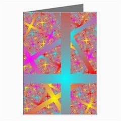 Geometric Abstract Colorful Greeting Card by Pakjumat