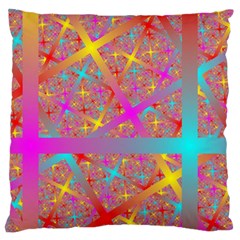 Geometric Abstract Colorful Large Cushion Case (two Sides) by Pakjumat