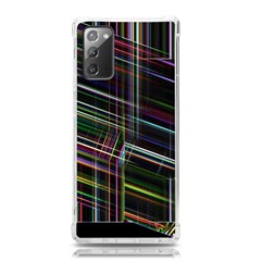 False Prismatic Black Background Samsung Galaxy Note 20 Tpu Uv Case by Pakjumat