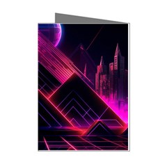 Synthwave City Retrowave Wave Mini Greeting Cards (Pkg of 8)