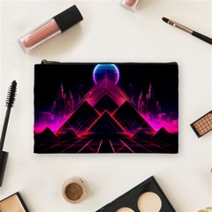 Synthwave City Retrowave Wave Cosmetic Bag (Medium)