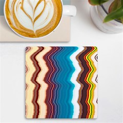 Line Vertical Lines Color Lines Uv Print Square Tile Coaster 