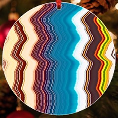 Line Vertical Lines Color Lines Uv Print Acrylic Ornament Round by Pakjumat