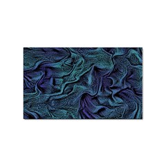 Abstract Blue Wave Texture Patten Sticker (rectangular) by Pakjumat