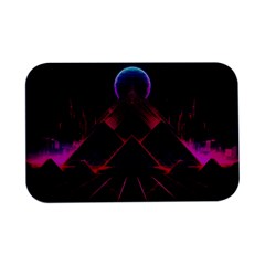 Synthwave City Retrowave Wave Open Lid Metal Box (silver)   by Pakjumat