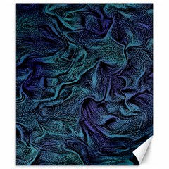 Abstract Blue Wave Texture Patten Canvas 8  X 10  by Pakjumat