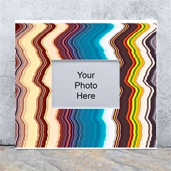 Line Vertical Lines Color Lines White Wall Photo Frame 5  X 7  by Pakjumat