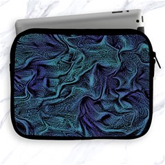 Abstract Blue Wave Texture Patten Apple Ipad 2/3/4 Zipper Cases by Pakjumat