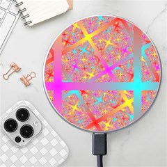 Geometric Abstract Colorful Wireless Fast Charger(white) by Pakjumat