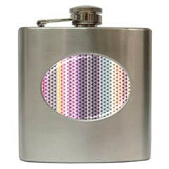 Triangle Stripes Texture Pattern Hip Flask (6 Oz) by Pakjumat