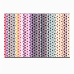 Triangle Stripes Texture Pattern Postcards 5  X 7  (pkg Of 10)