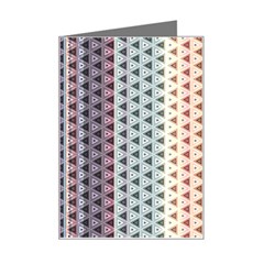 Triangle Stripes Texture Pattern Mini Greeting Card by Pakjumat