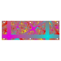 Geometric Abstract Colorful Banner And Sign 6  X 2  by Pakjumat