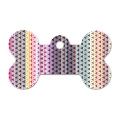 Triangle Stripes Texture Pattern Dog Tag Bone (one Side) by Pakjumat