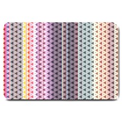 Triangle Stripes Texture Pattern Large Doormat by Pakjumat