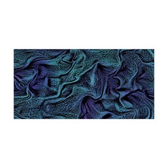 Abstract Blue Wave Texture Patten Yoga Headband by Pakjumat