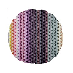 Triangle Stripes Texture Pattern Standard 15  Premium Round Cushions by Pakjumat