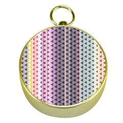 Triangle Stripes Texture Pattern Gold Compasses by Pakjumat