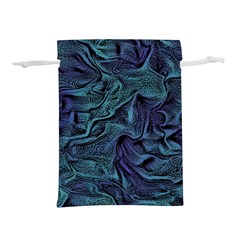 Abstract Blue Wave Texture Patten Lightweight Drawstring Pouch (l) by Pakjumat