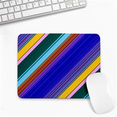 Color Lines Slanting Green Blue Small Mousepad by Pakjumat