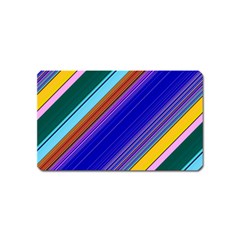 Color Lines Slanting Green Blue Magnet (name Card) by Pakjumat