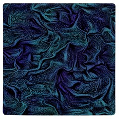 Abstract Blue Wave Texture Patten Uv Print Square Tile Coaster 