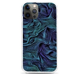 Abstract Blue Wave Texture Patten Iphone 12 Pro Max Tpu Uv Print Case by Pakjumat