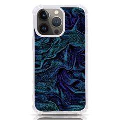 Abstract Blue Wave Texture Patten Iphone 13 Pro Tpu Uv Print Case by Pakjumat