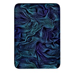 Abstract Blue Wave Texture Patten Rectangular Glass Fridge Magnet (4 Pack)