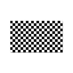 Black White Checker Pattern Checkerboard Sticker Rectangular (10 Pack)