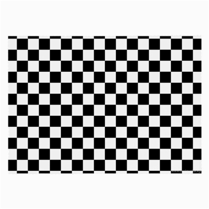 Black White Checker Pattern Checkerboard Large Glasses Cloth (2 Sides)