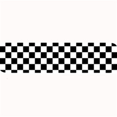 Black White Checker Pattern Checkerboard Large Bar Mat by Pakjumat