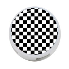 Black White Checker Pattern Checkerboard 4-port Usb Hub (two Sides) by Pakjumat