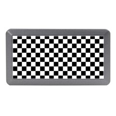 Black White Checker Pattern Checkerboard Memory Card Reader (mini) by Pakjumat